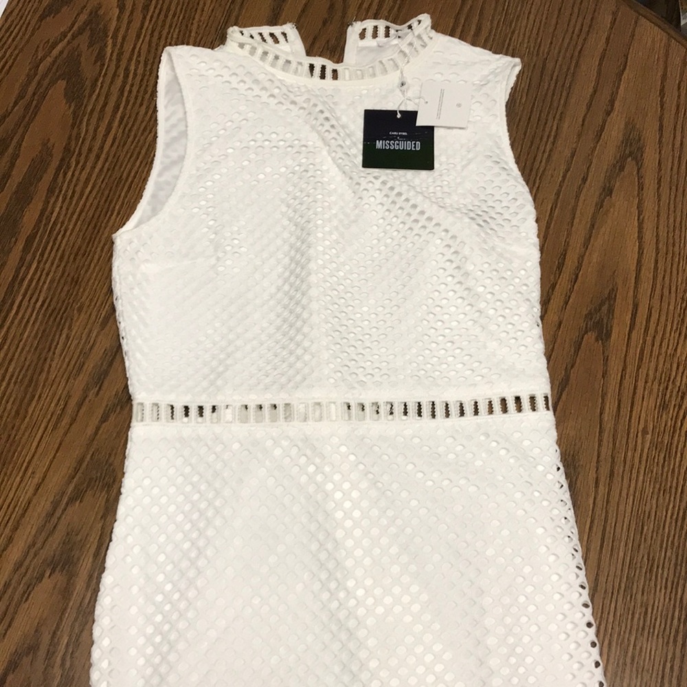 Carli Bybel Misguided white dress